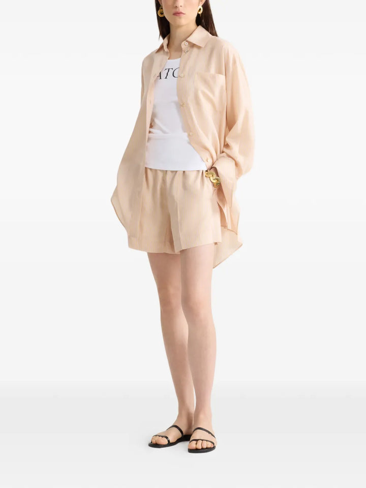 PATOU - Chemise rayée à logo brodé