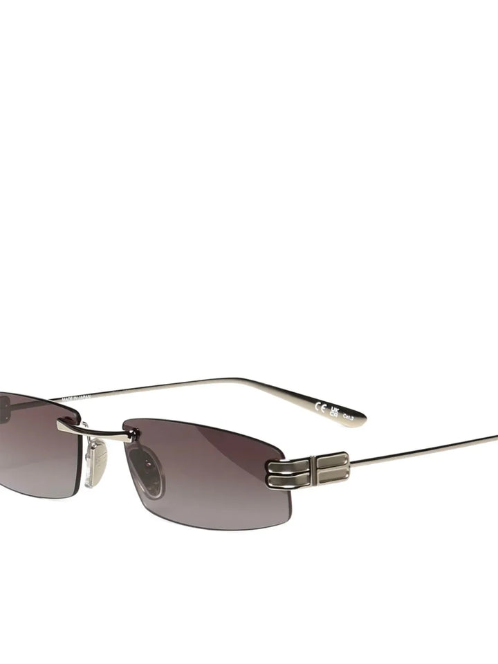 BALENCIAGA - Square sunglasses metal temples rimless design