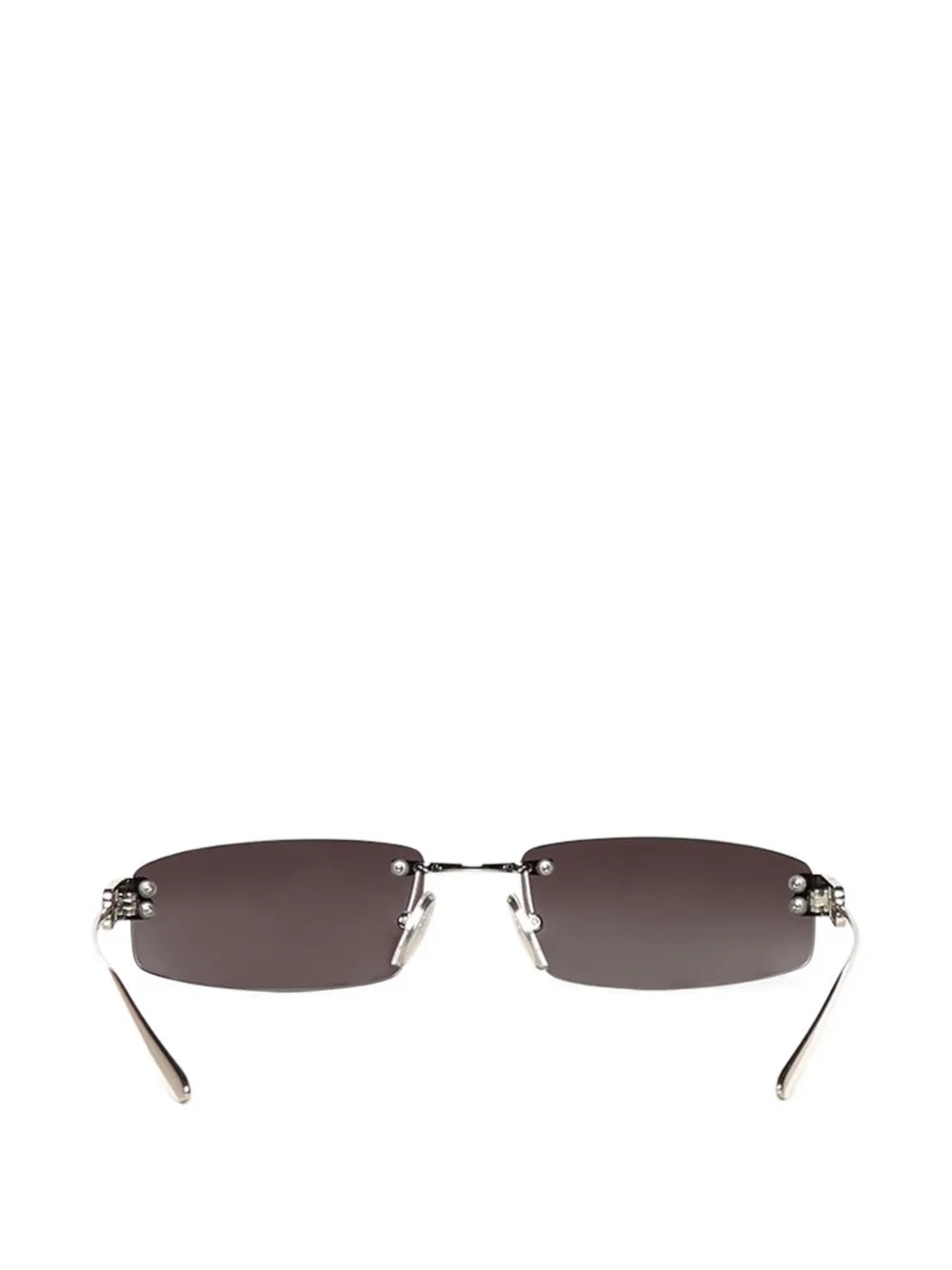 BALENCIAGA - Square sunglasses metal temples rimless design