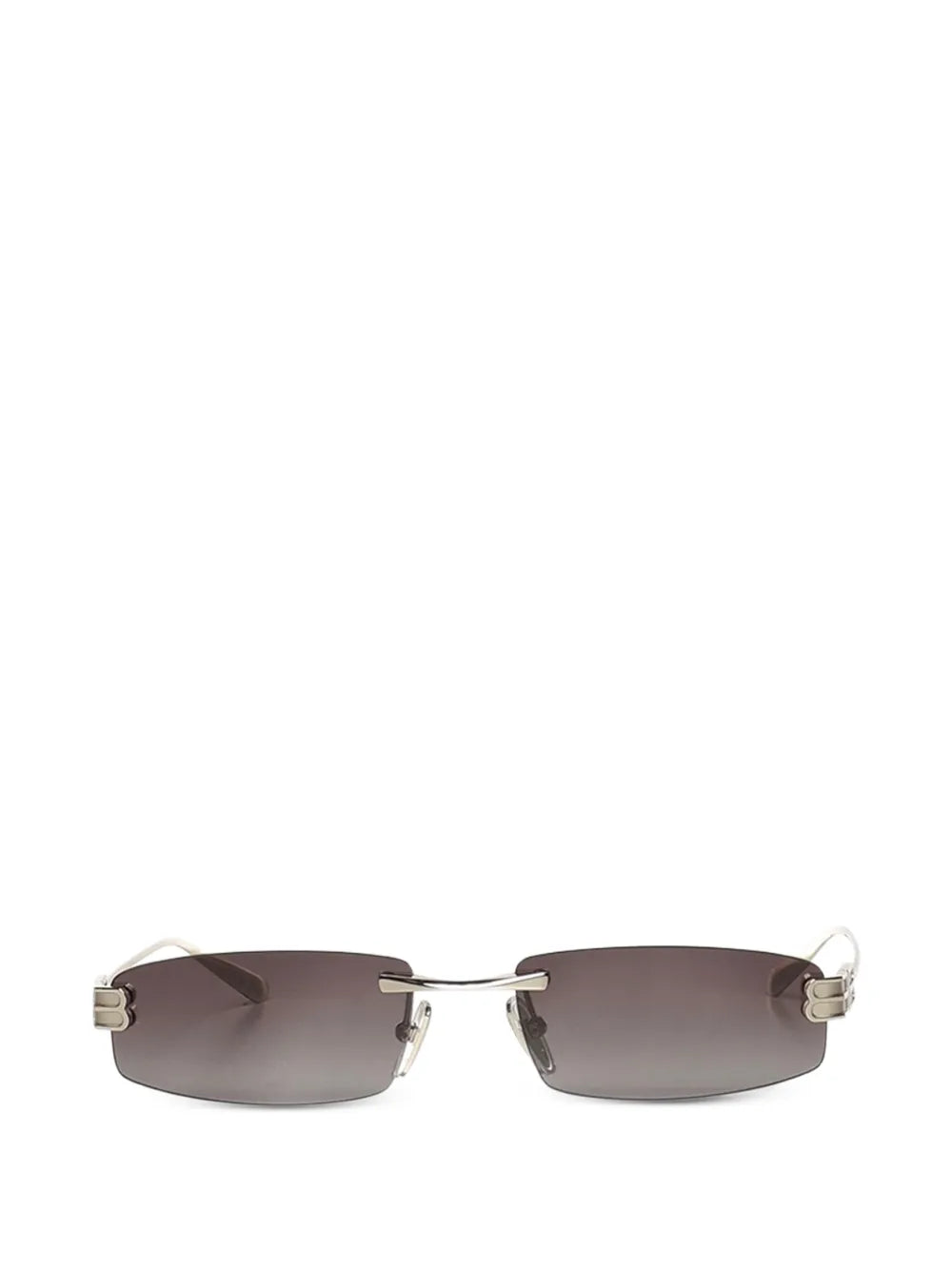 BALENCIAGA - Square sunglasses metal temples rimless design
