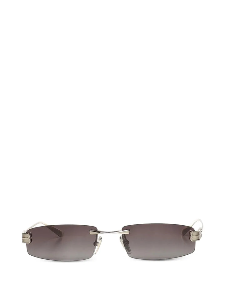 BALENCIAGA - Square sunglasses metal temples rimless design