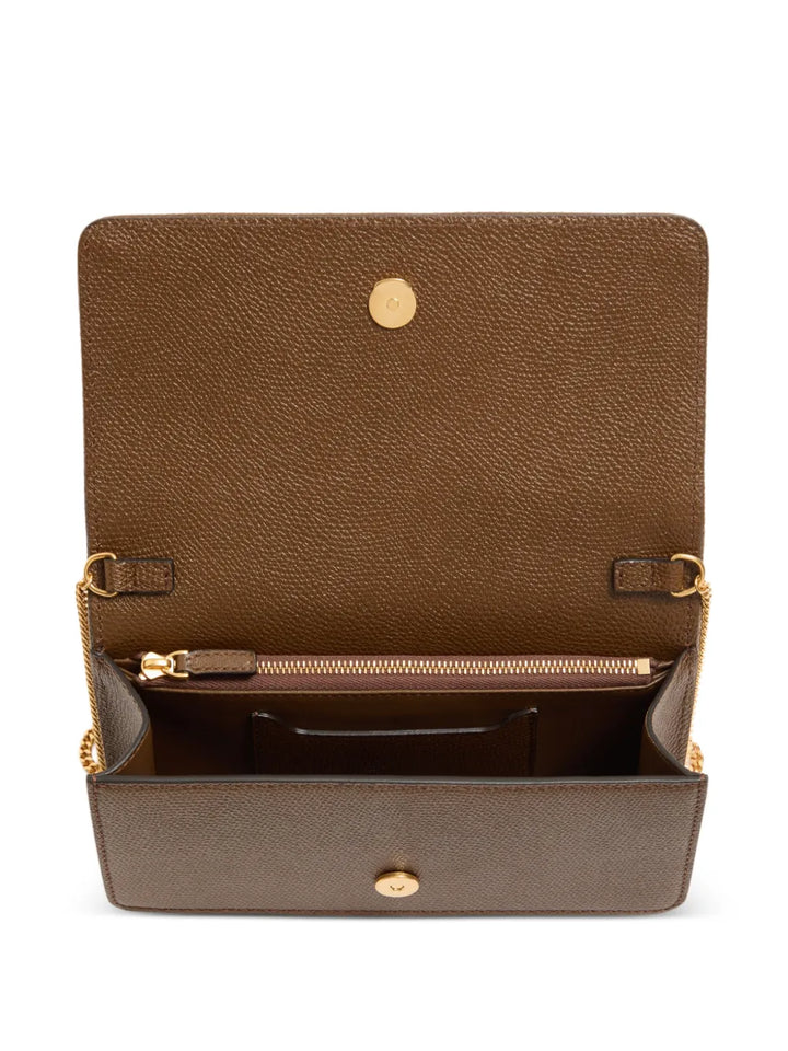 VAALENTINO - mini sac bandoulière en denim Vlogo avec broderie florale