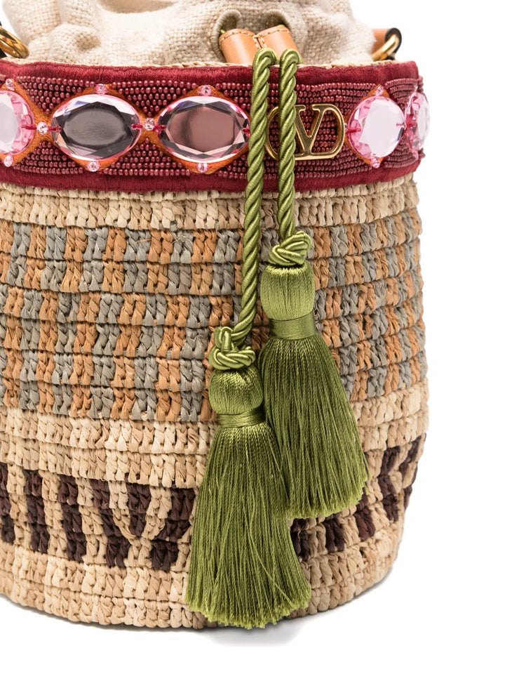 VALENTINO - petit sac seau Valentino Garavani à broderies