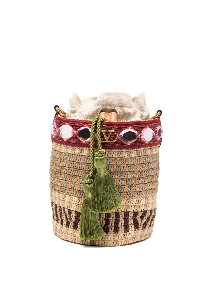 VALENTINO - petit sac seau Valentino Garavani à broderies
