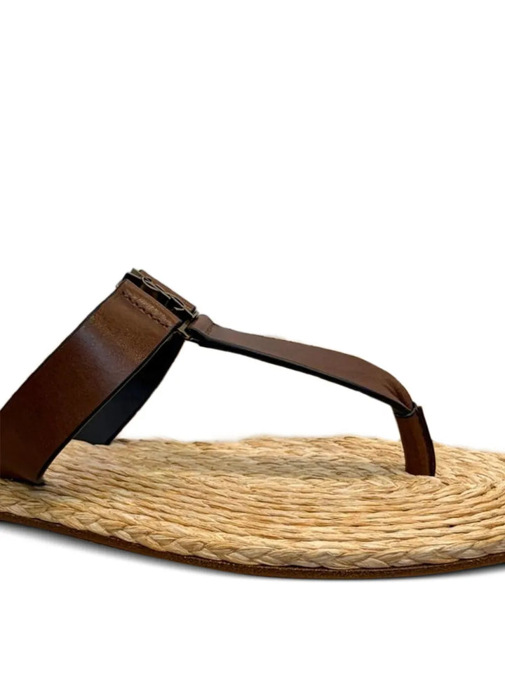 SAINT LAURENT - Babylone leather sandals