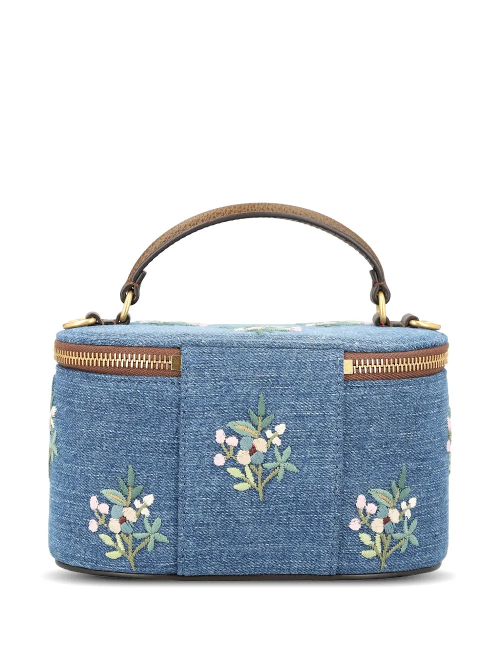 VALENTINO - Vanity floral-embroidered denim tote bag