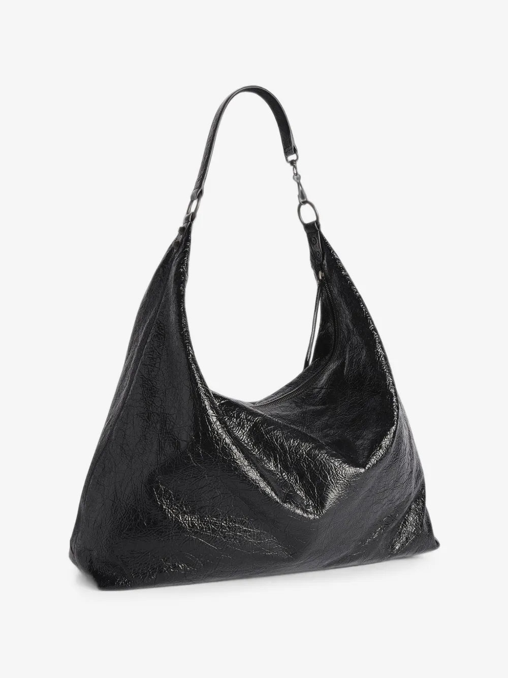 Balenciaga - Large Le City crinkled-leather shoulder bag