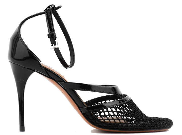 ALAIA - ALAIA FISHNET THONG SANDAL NOIR 90