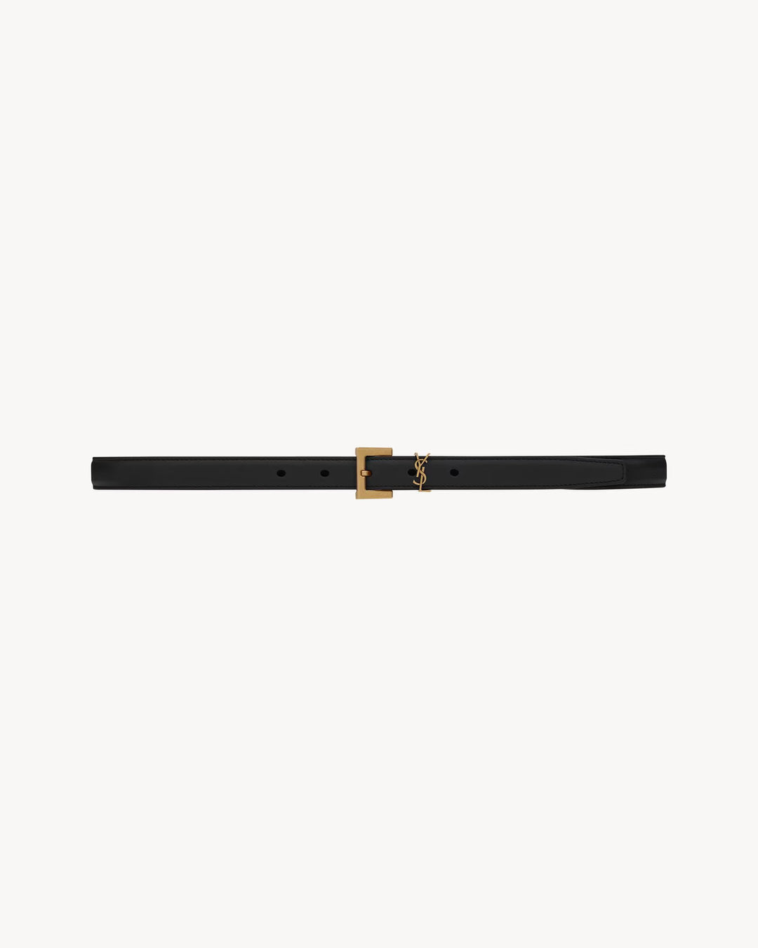 SAINT LAURENT - CASSANDRE FINE CEINTURE en cuir lisse