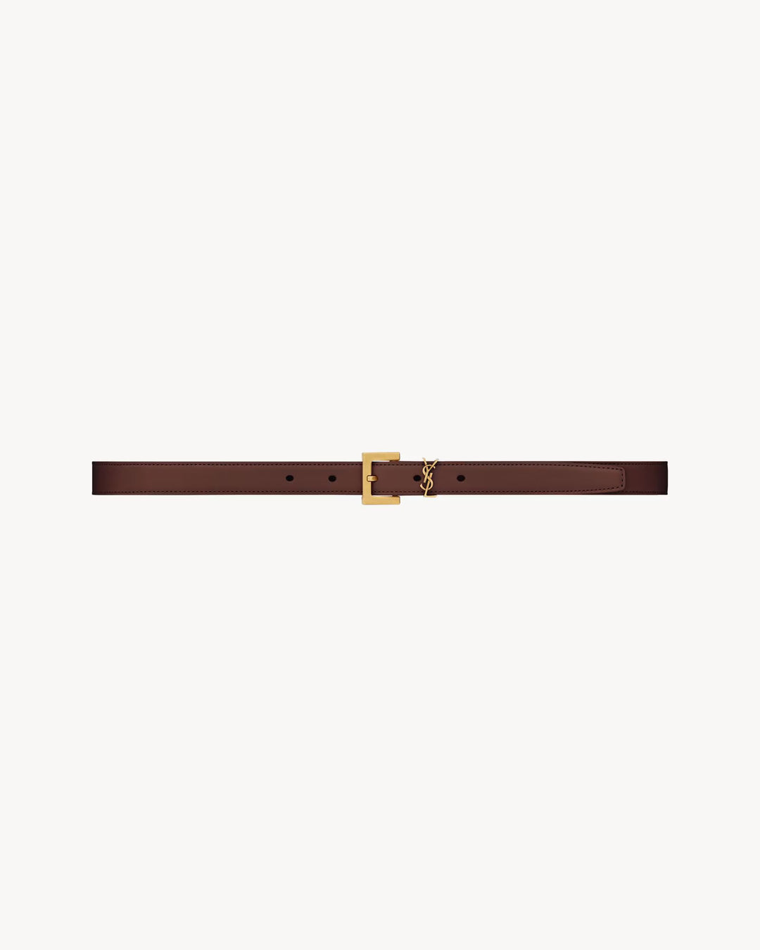 SAINT LAURENT - CASSANDRE FINE CEINTURE en cuir lisse