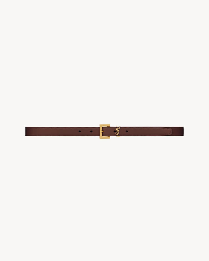 SAINT LAURENT - CASSANDRE FINE CEINTURE en cuir lisse