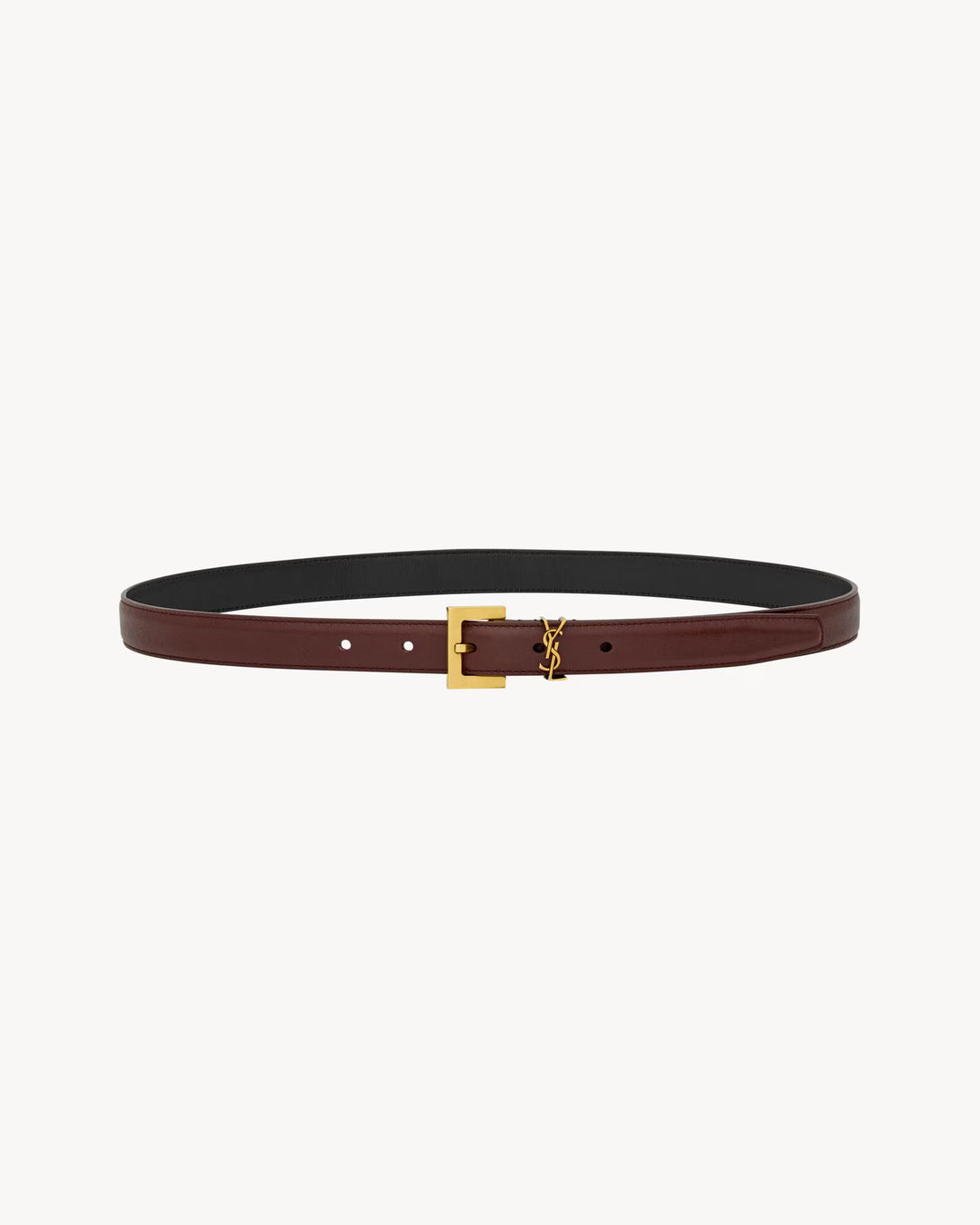 SAINT LAURENT - CASSANDRE FINE CEINTURE en cuir lisse