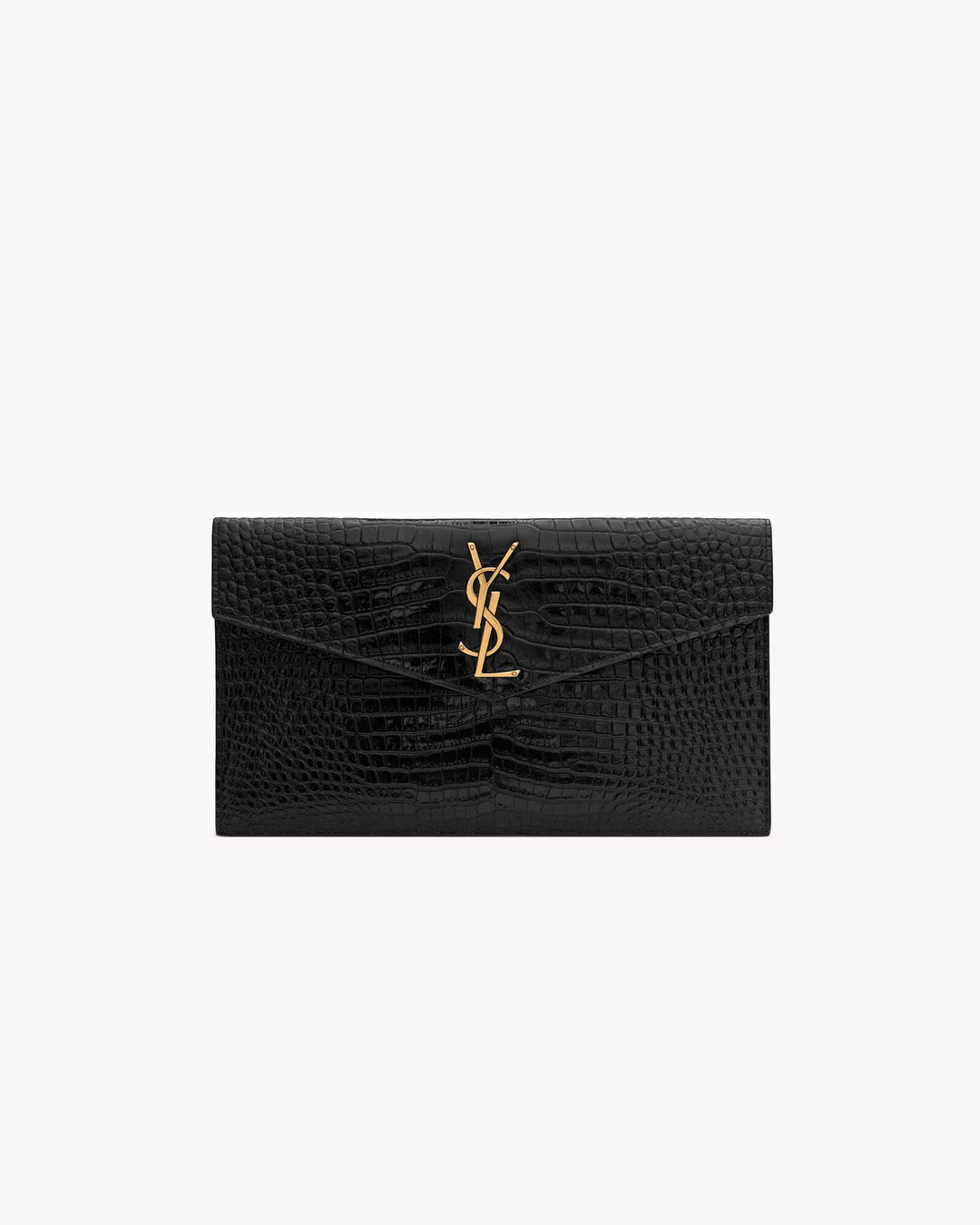SAINT LAURENT - UPTOWN POCHETTE EN CUIR EMBOSSé CROCODILE