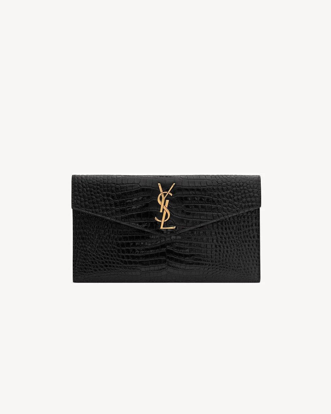 SAINT LAURENT - UPTOWN POCHETTE EN CUIR EMBOSSé CROCODILE