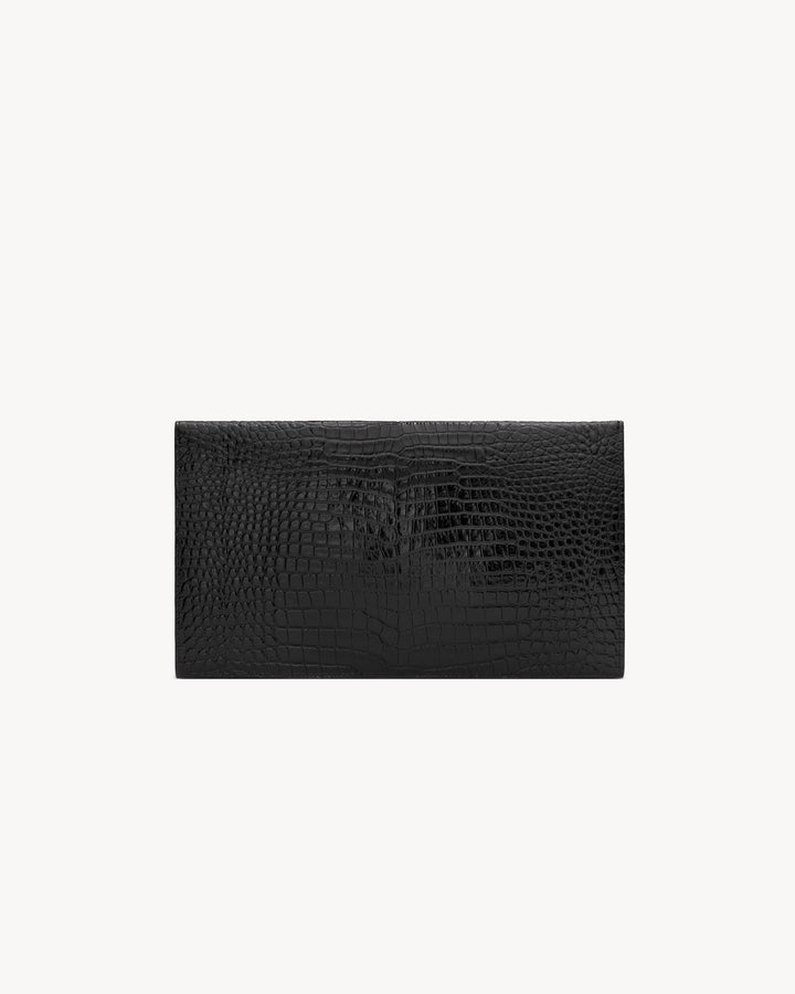 SAINT LAURENT - UPTOWN POCHETTE EN CUIR EMBOSSé CROCODILE