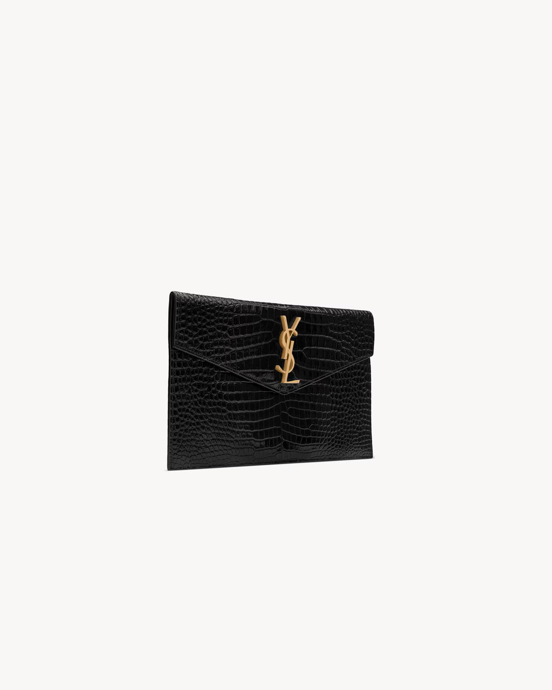 SAINT LAURENT - UPTOWN POCHETTE EN CUIR EMBOSSé CROCODILE