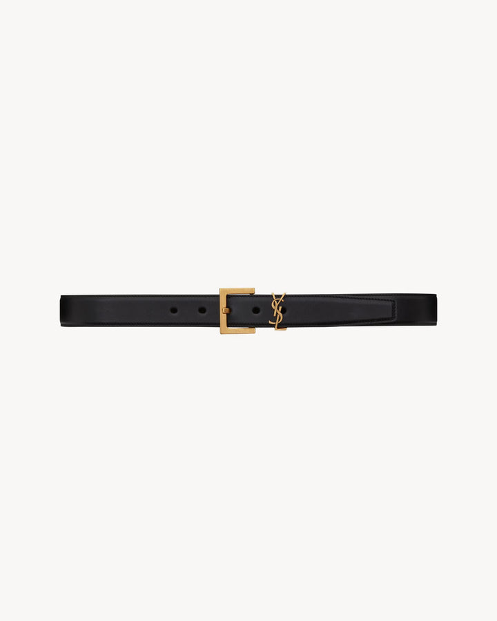 SAINT LAURENT - CASSANDRE CEINTURE en cuir lisse