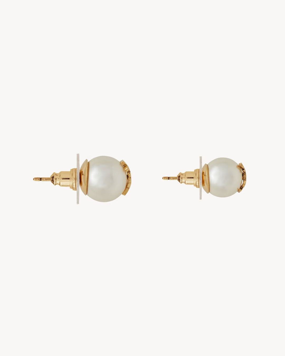 SAINT LAURENT BOUCLES D'OREILLES PERLES CASSANDRE EN METAL