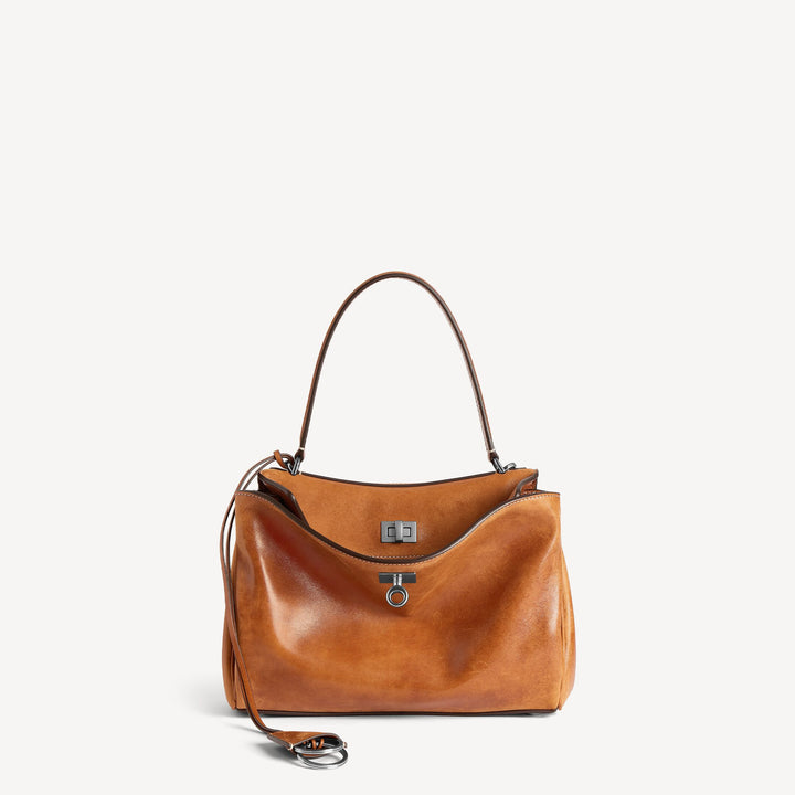 BALENCIAGA - Rodeo Handbag Small in Tan Cowboy