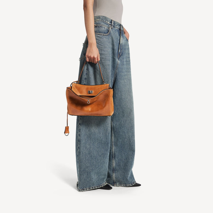 BALENCIAGA - Rodeo Handbag Small in Tan Cowboy