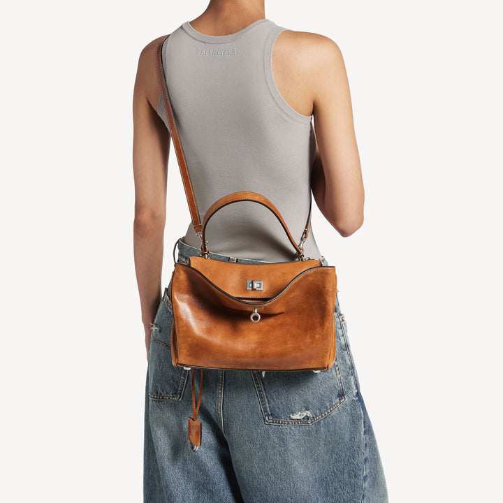 BALENCIAGA - Rodeo Handbag Small in Tan Cowboy