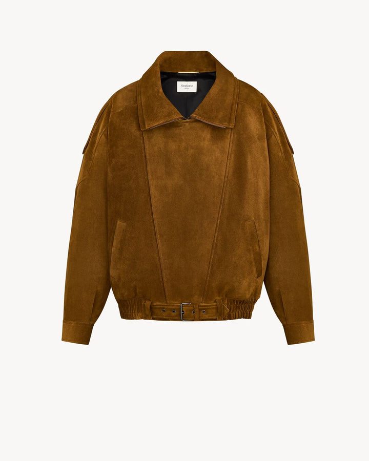 SAINT LAURENT BLOUSON EN CUIR VINTAGE