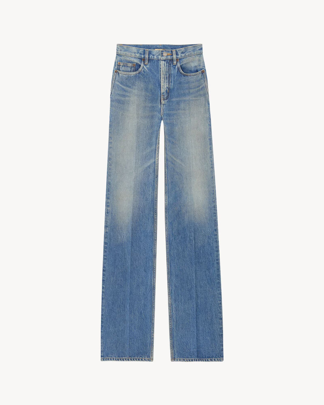 SAINT LAURENT - YVES jean évasé en denim midi blue