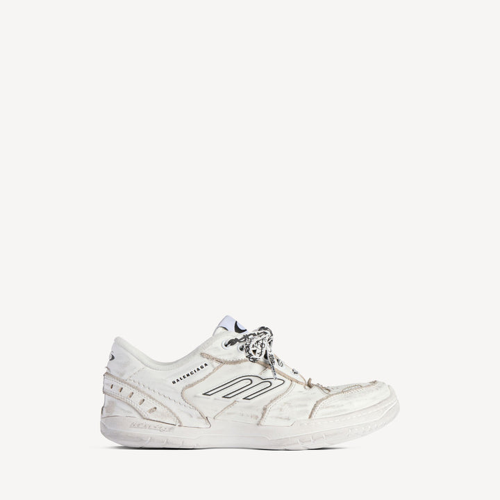 BALENCIAGA - Sneaker Hamptons Worn-out Moyen pour Femme en Blanc