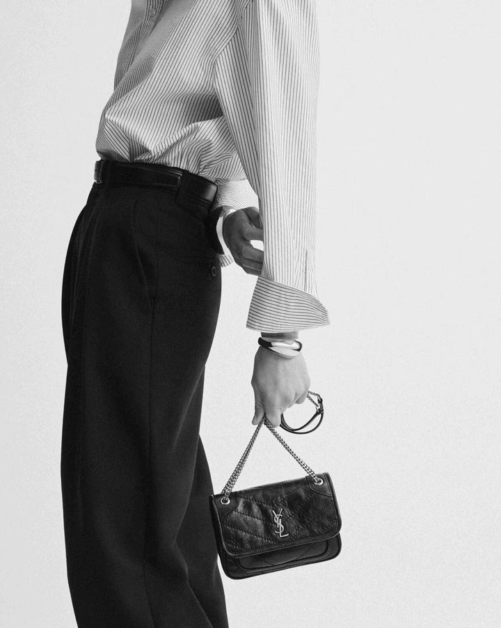 SAINT LAURENT NIKI mini en cuir vintage