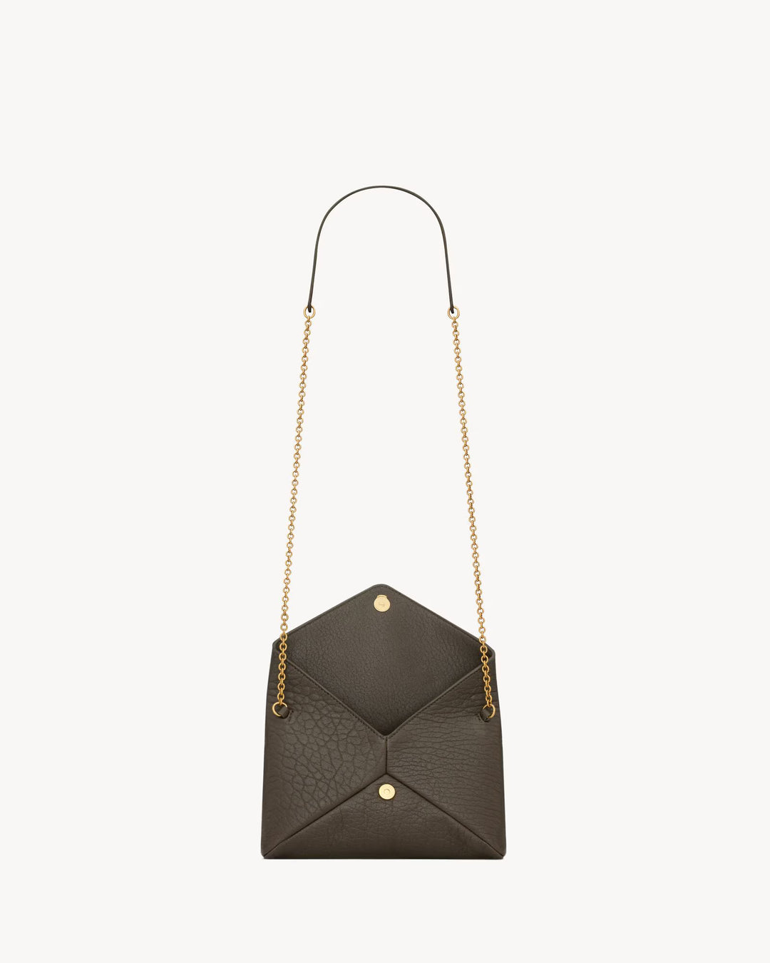 SAINT LAURENT - Pochette à chaine en cuir d'agneau souple, ornée du cassandre.
