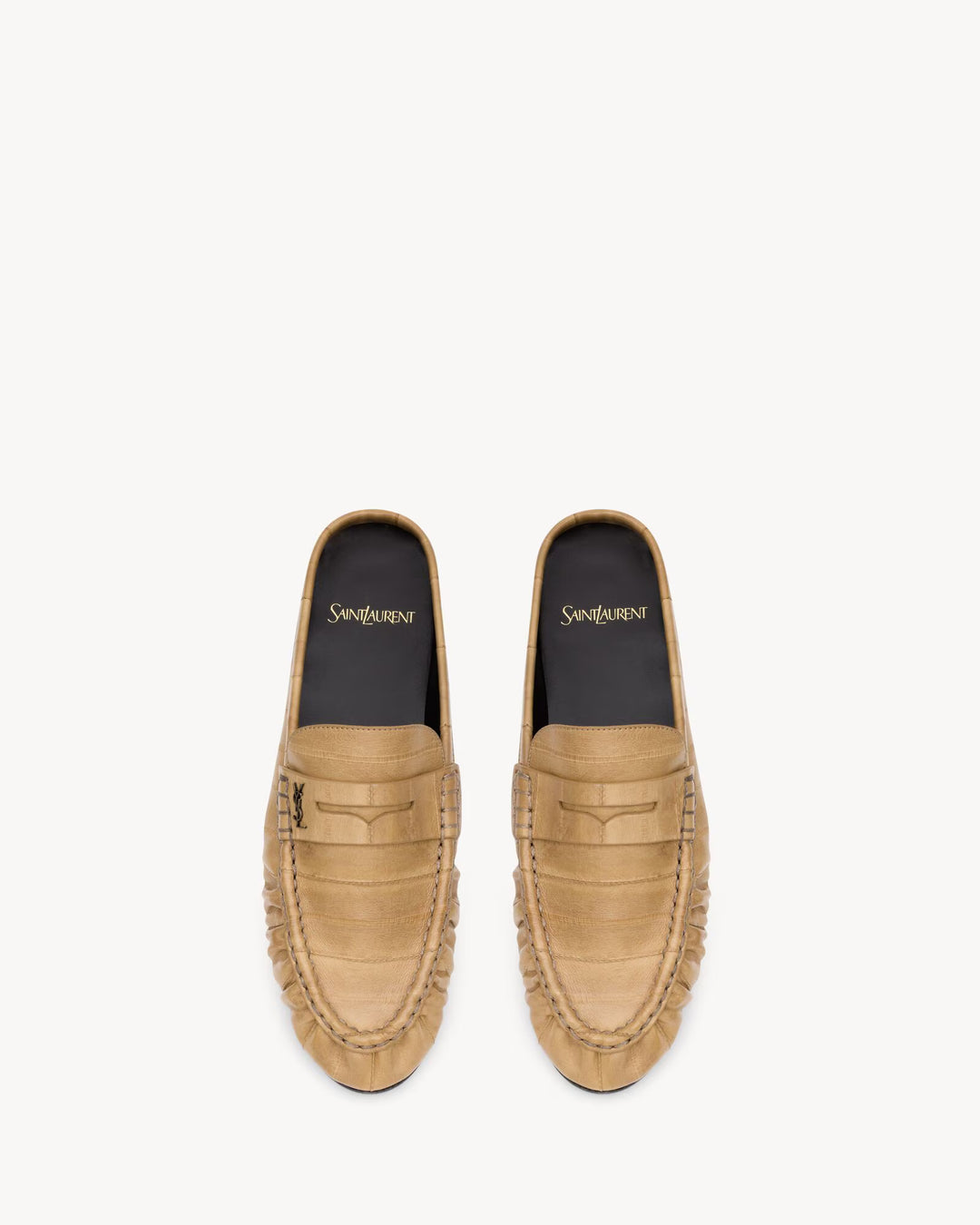 SAINT LAURENT - LE LOAFER mules en cuir d’anguille