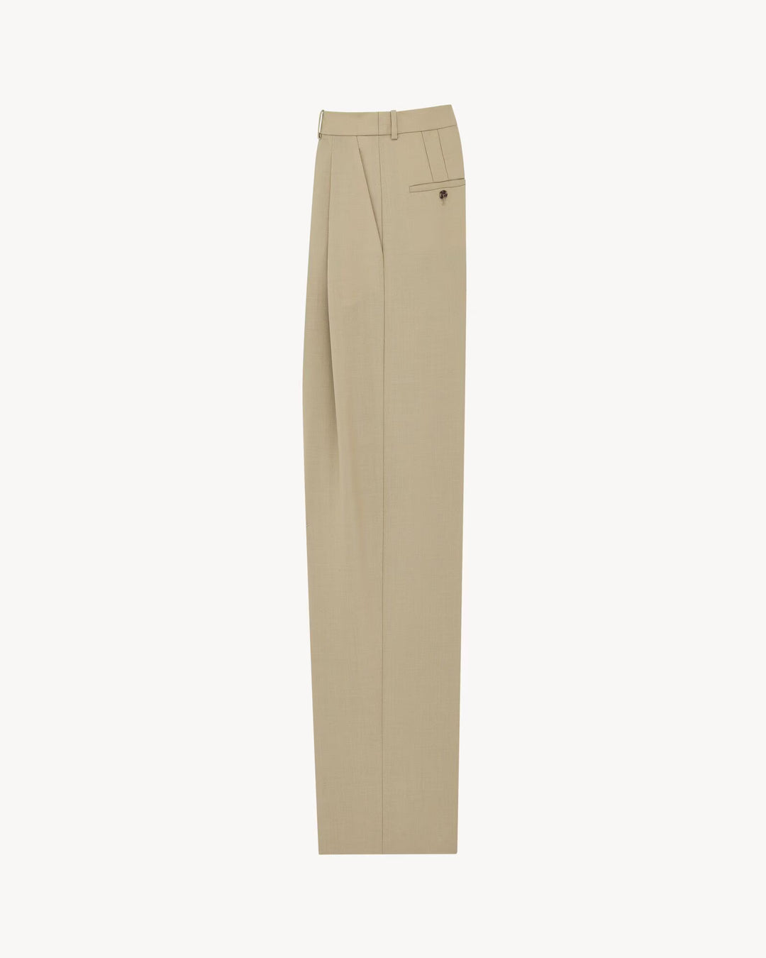 SAINT LAURENT- Pantalon en laine et soie