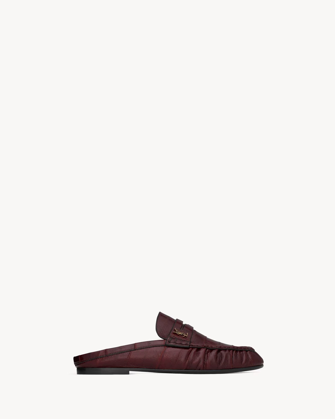 SAINT LAURENT -  LE LOAFER mules en cuir d’anguille
