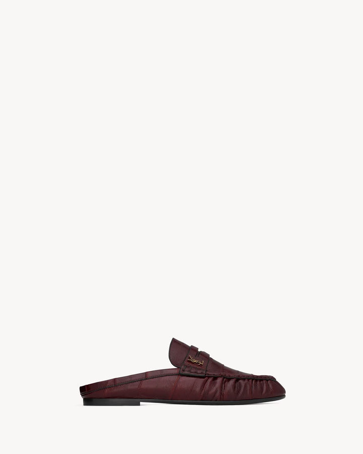 SAINT LAURENT -  LE LOAFER mules en cuir d’anguille