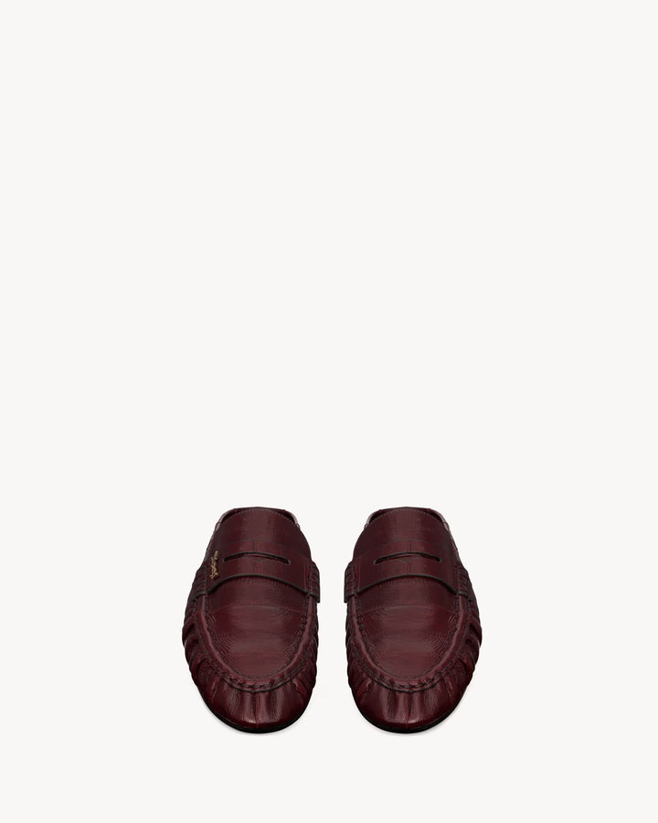 SAINT LAURENT -  LE LOAFER mules en cuir d’anguille