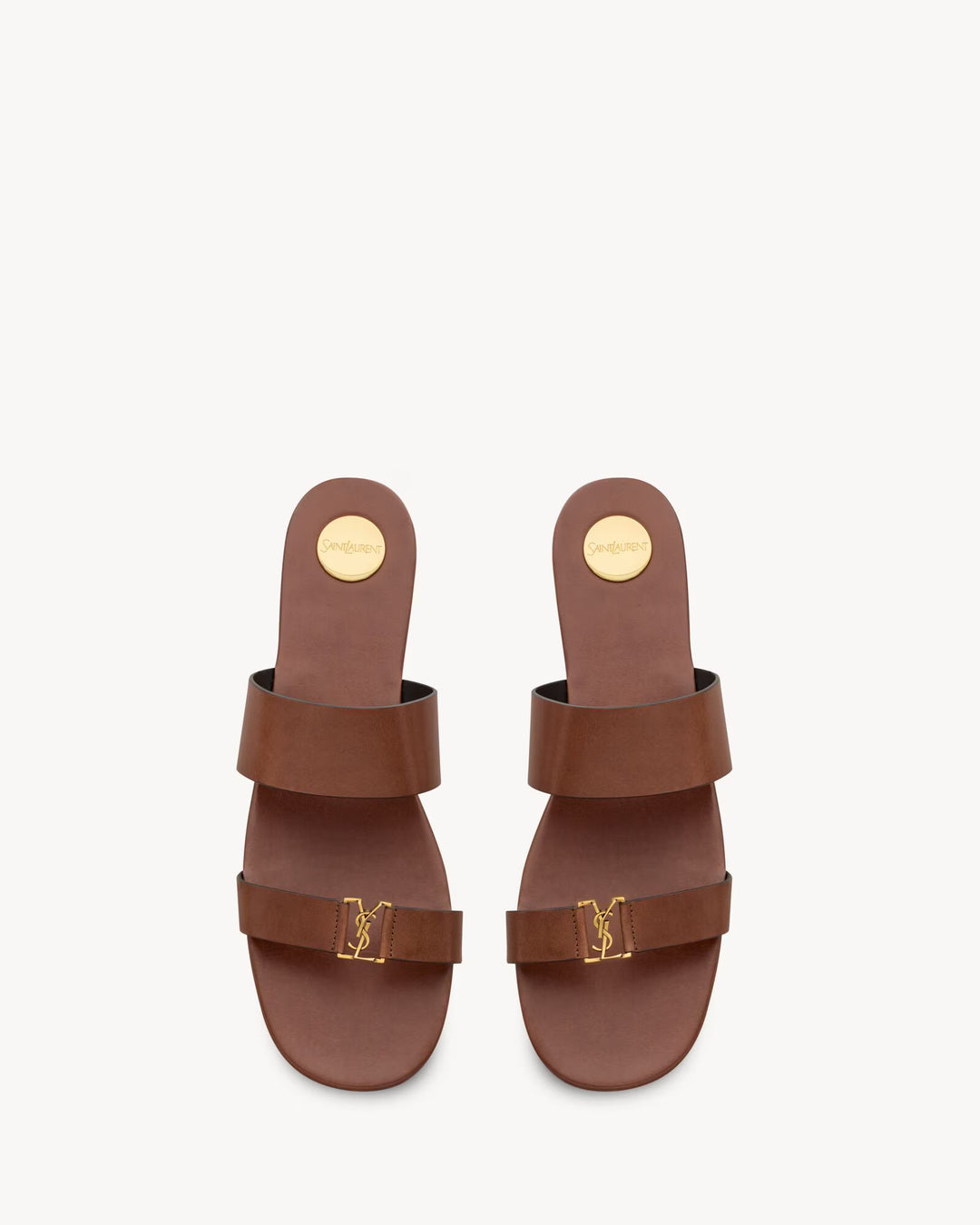 SAINT LAURENT - BABYLONE sandales en cuir lisse