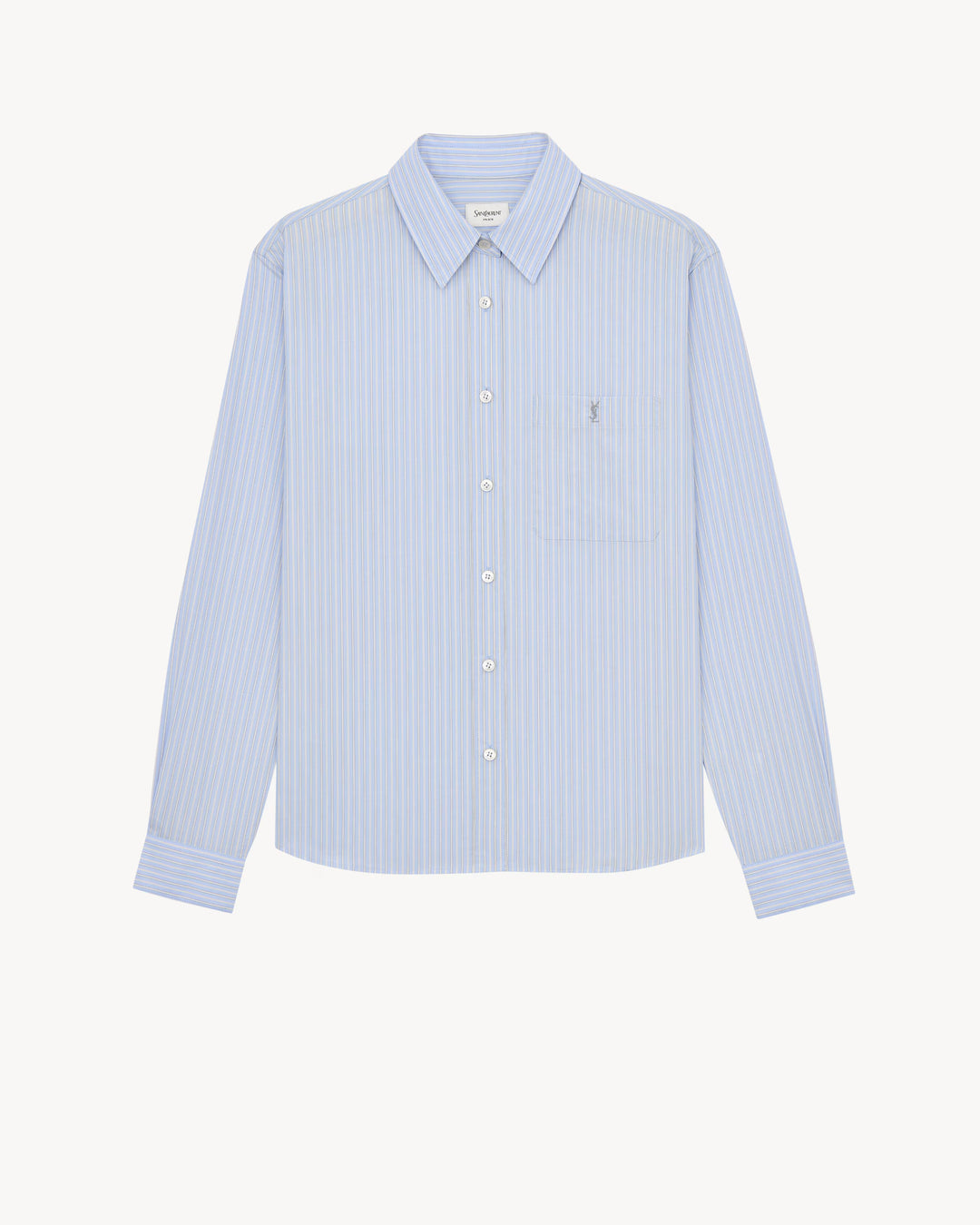 SAINT LAURENT - Chemise CASSANDRE en popeline de coton à rayures