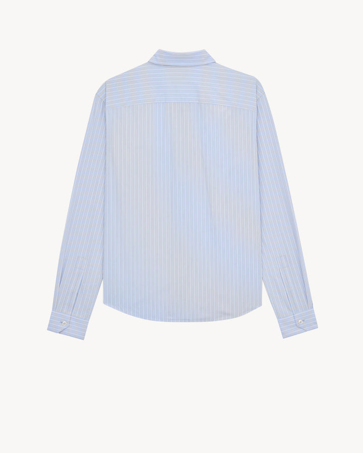 SAINT LAURENT - Chemise CASSANDRE en popeline de coton à rayures