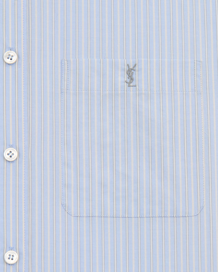 SAINT LAURENT - Chemise CASSANDRE en popeline de coton à rayures