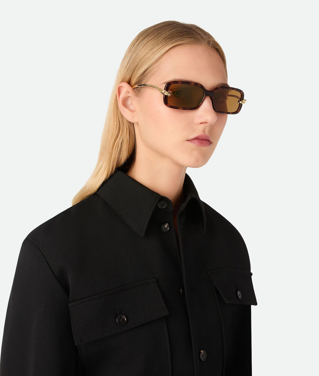 BOTTEGA VENETA - Lunettes de soleil rectangulaires Knot