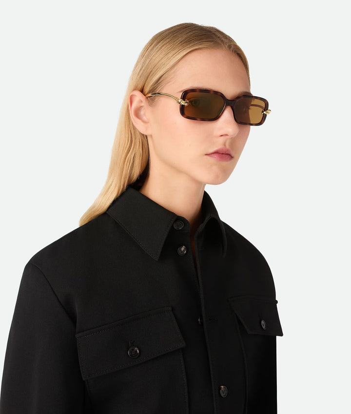 BOTTEGA VENETA - Lunettes de soleil rectangulaires Knot