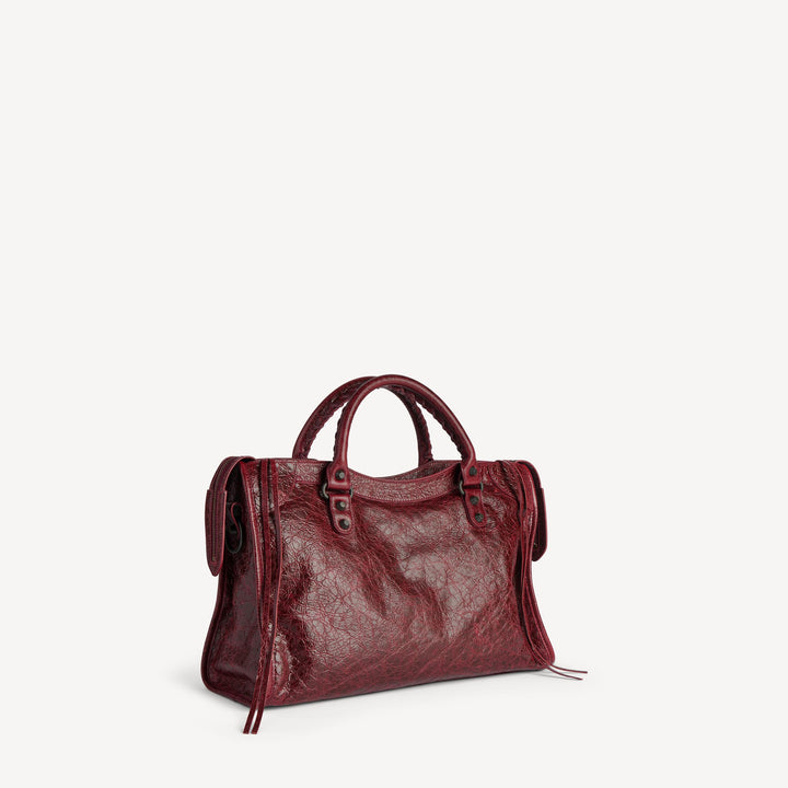 BALENCIAGA - Sac Le City Moyen pour Femme en Rouge Cerise