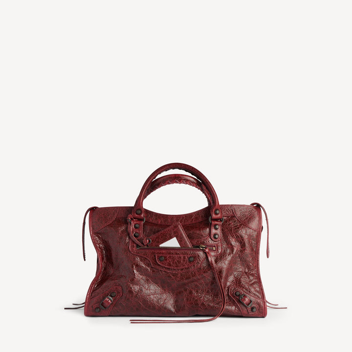 BALENCIAGA - Sac Le City Moyen pour Femme en Rouge Cerise