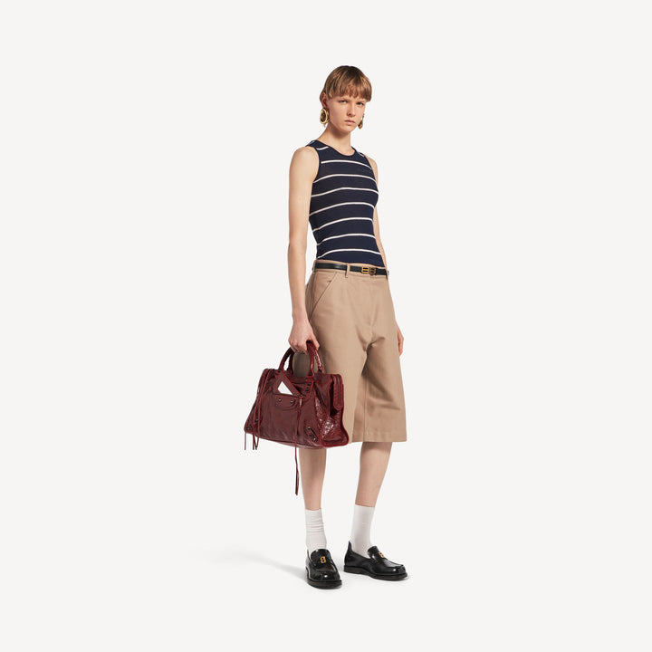 BALENCIAGA - Sac Le City Moyen pour Femme en Rouge Cerise