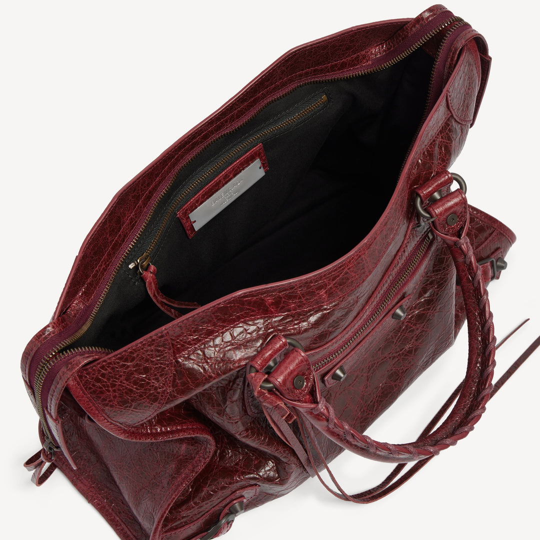 BALENCIAGA - Sac Le City Moyen pour Femme en Rouge Cerise
