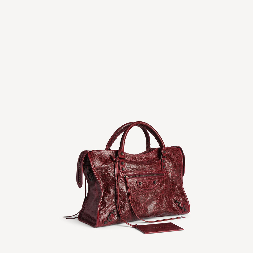 BALENCIAGA - Sac Le City Moyen pour Femme en Rouge Cerise