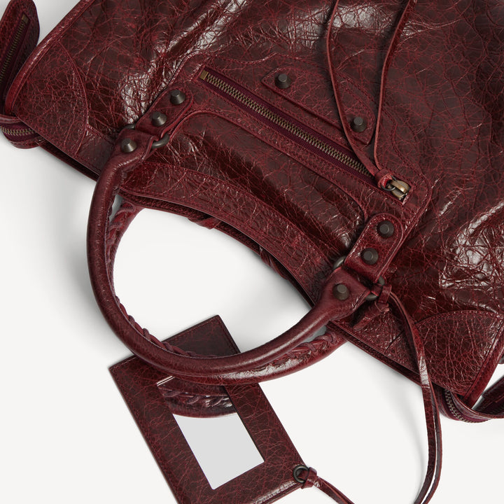 BALENCIAGA - Sac Le City Moyen pour Femme en Rouge Cerise