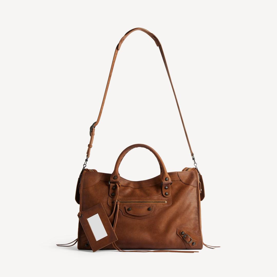 BALENCIAGA - Sac Le City Moyen pour Femme en Caramel
