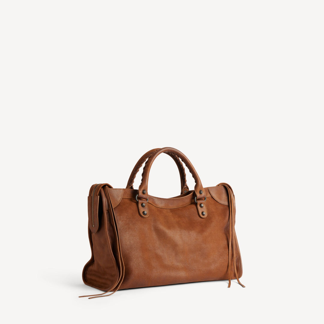 BALENCIAGA - Sac Le City Moyen pour Femme en Caramel