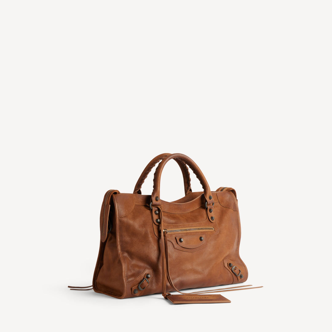 BALENCIAGA - Sac Le City Moyen pour Femme en Caramel